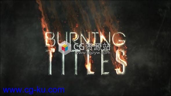 AE模板-火焰燃烧文字标题动画 Burning Titles的图片1