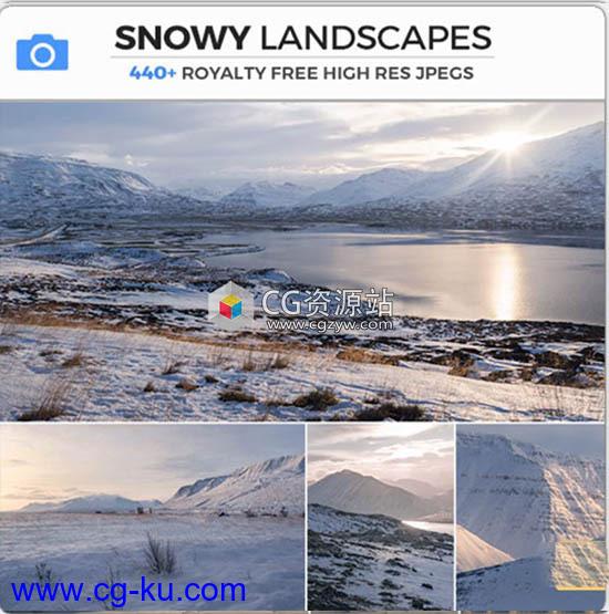 441组冰岛冬季积雪覆盖山脉风景环境参考高清图片的图片1
