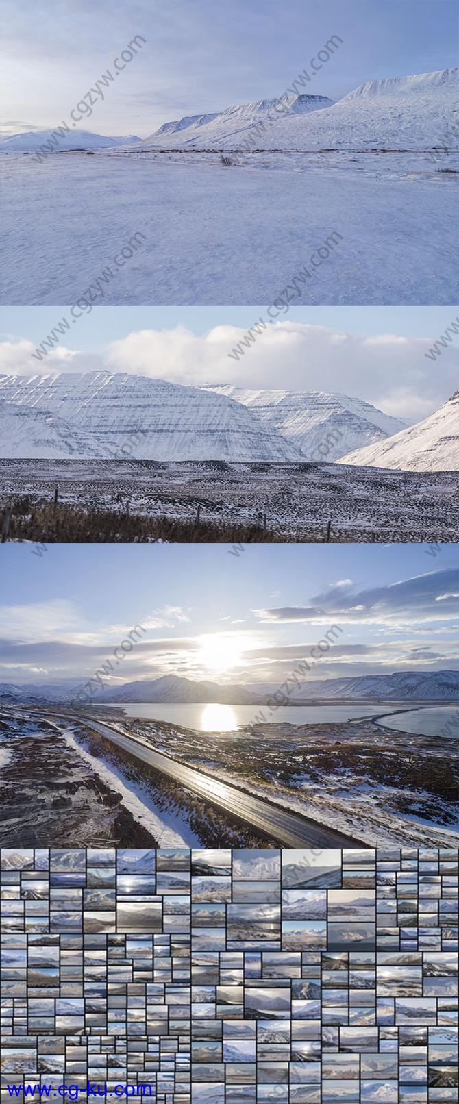 441组冰岛冬季积雪覆盖山脉风景环境参考高清图片的图片2