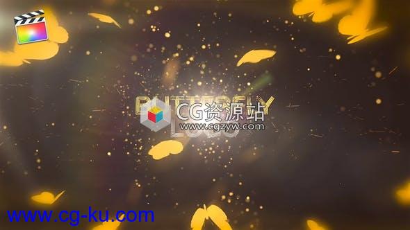 FCPX-优雅标志显示蝴蝶飞舞logo动画的图片1