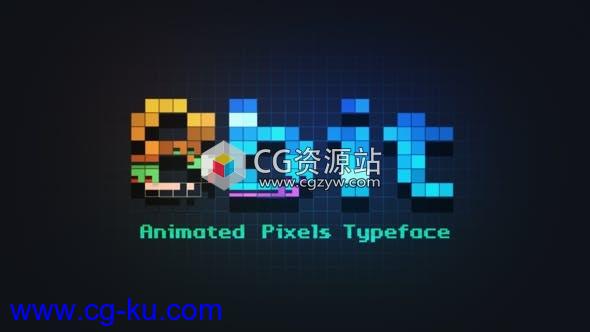 AE模板-8bit-复古像素字体动画+Typology UI脚本的图片1