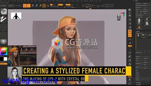 Maya/ZBrush个性女孩建模雕刻完整工作流程教程的图片1