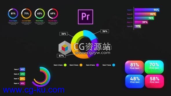 PR预设-数据分析运动图形模板图表图形工具包MOGRT的图片1