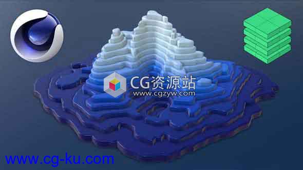 三维模型地貌地形图形切片C4D插件 Toporizer 1.0 for Cinema 4D R19-S22的图片1