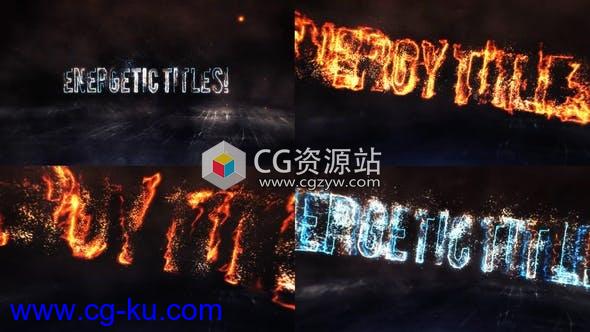 PR预设-闪电火花火焰能量粒子文字动画 Energy Titles的图片1