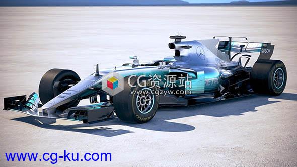 F1梅赛德斯赛车3D模型 max/obj/fbx/c4d/lwo格式的图片1