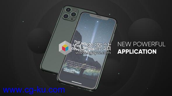 AE模板-Phone 11 Pro应用演示手机APP宣传动画片头的图片1