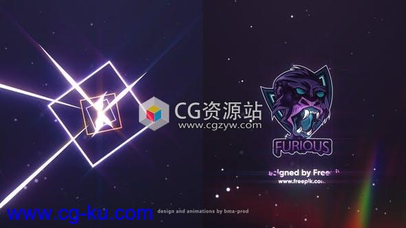 AE模板-星光条纹图形光效汇聚Logo动画的图片1