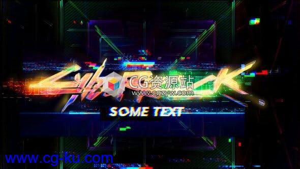 AE模板-3D小故障Logo动画 Glitch Logo的图片1