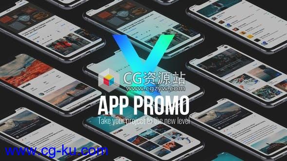 AE模板-时尚创意手机APP宣传片头 App Promo的图片1