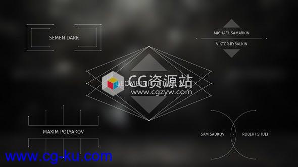 AE模板-干净优雅几何线条文字标题动画的图片1