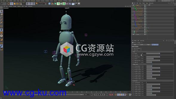 C4D基础知识机器人角色绑定教程的图片1