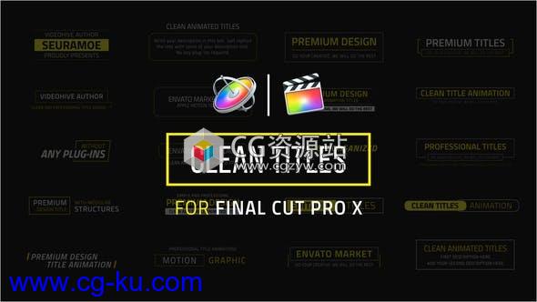 FCPX插件-20个简洁文字标题排版字幕动画的图片1