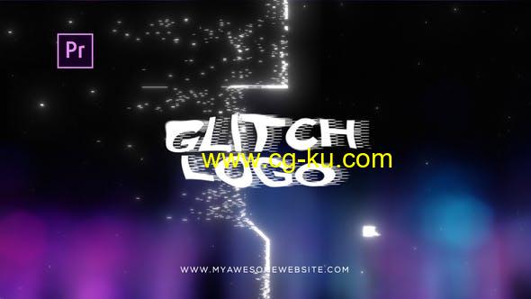 PR模板-背景虚化信号损坏logo动画 Glitch Bokeh Logo Intro的图片1