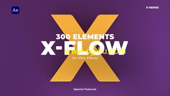 AE模板-300个动画元素社交媒体图形图标X-Flow的图片1