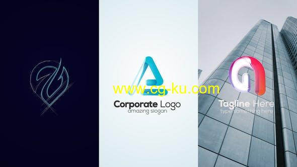 AE模板-三维快速素描线条绘制logo动画 Sketch Minimal 3D Logo的图片1