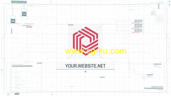 AE模板-科技感UI屏幕Logo动画 Tech UI Screen Logo的图片1