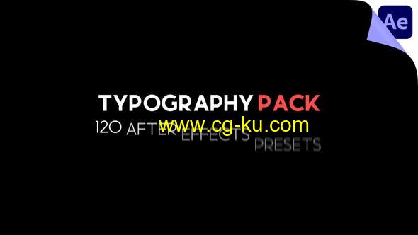 AE预设模板-120组文字标题出入动画预设 Typography Pack的图片1