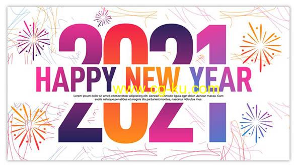 PR模板-2021新年12个全屏标题动画 Modern New Year Typography的图片1