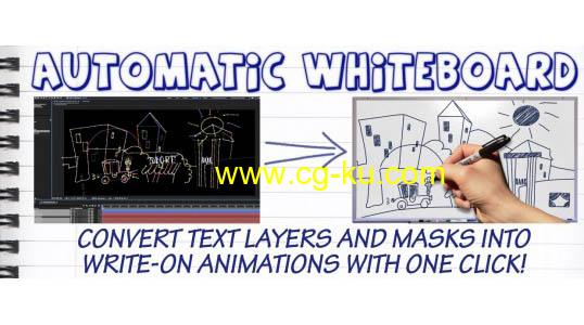 自动手绘动画AE脚本 Automatic Whiteboard v1.0的图片1