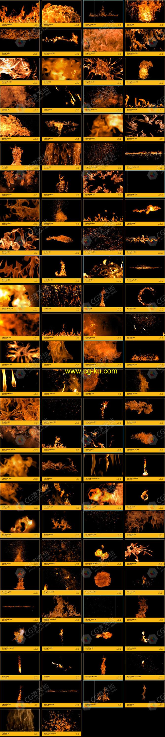 101个真实火焰燃烧特效叠加4K高清视频素材 BB 01的图片1