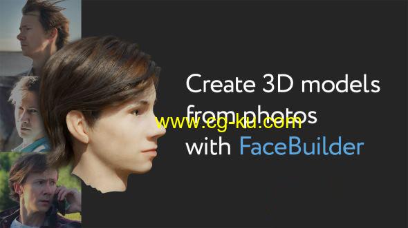 Blender根据图片制作面部模型插件 KeenTools FaceBuilder 2021 For Blender 2.80+ Win的图片1