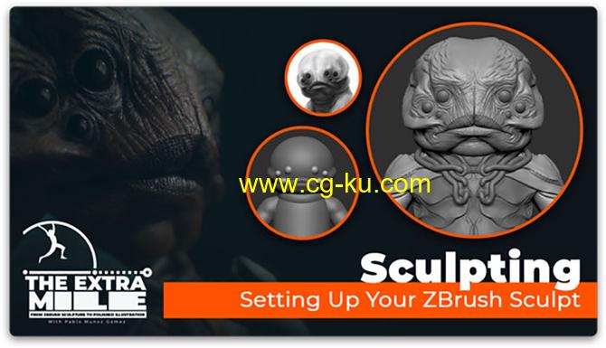 ZBrush外星生物概念艺术雕刻工作流程视频教程的图片3