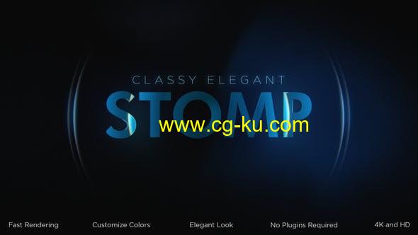 AE模板-节奏感文字动画光效快闪片头 Classy Elegant Stomp Intro的图片1