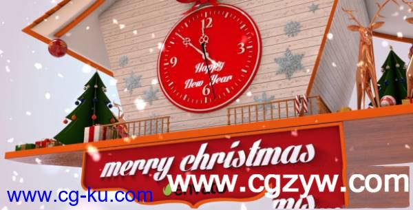 AE模板-圣诞节时钟介绍2015倒计时 VideoHive Christmas Cuckoo Clock的图片1