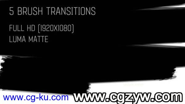 视频素材-5个笔刷转场高清素材 VideoHive Brush Transitions Pack1的图片1