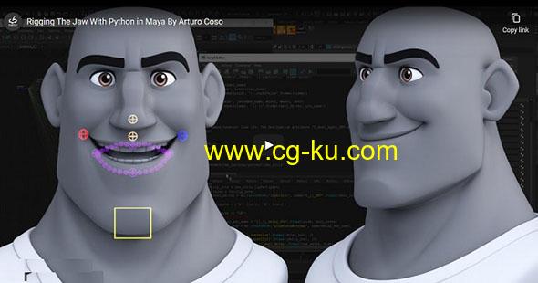 Python角色嘴唇下巴绑定动画Maya教程的图片1