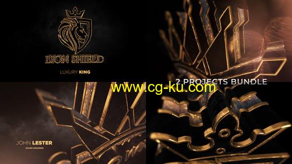 AE模板-E3D大气金黑色奢华史诗Logo动画 Gold Black Luxury And Epic Logo Reveal的图片1