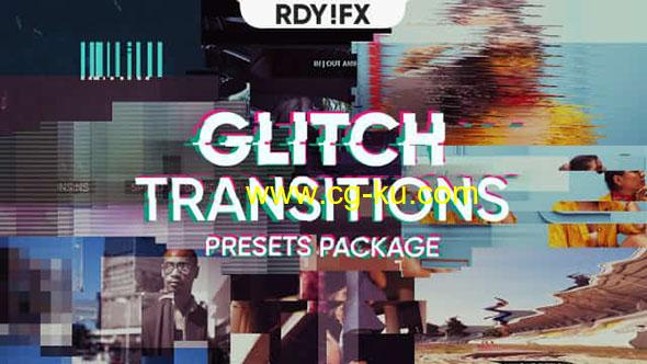 PR预设-60个时尚小故障视频转场预设 Glitch Transitions Pack的图片1