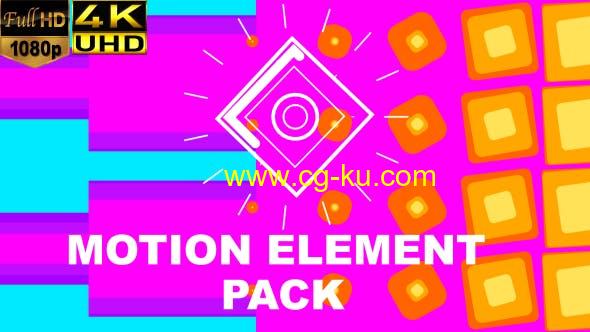 AE模板-100+MG图形运动元素包 Motion Element Pack的图片1