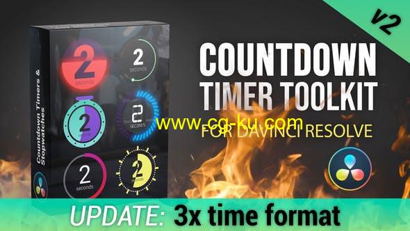 达芬奇预设-秒表倒计时动画工具包 Countdown Timer Toolkit的图片1