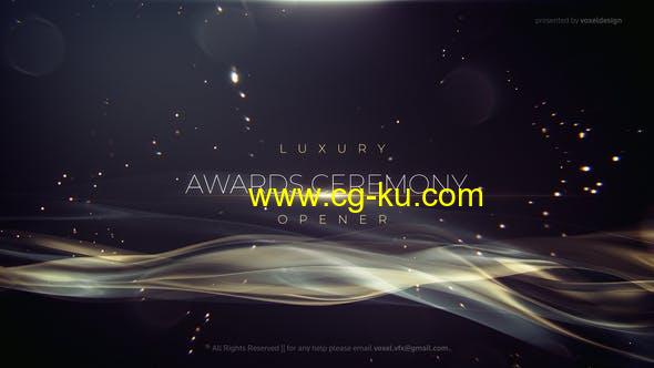 AE模板-时尚金色闪光豪华丝滑粒子开场 Luxury Silky Opener的图片1