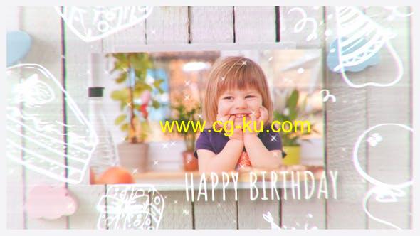 AE模板-儿童生日快乐照片相册包装片头 Happy Birthday Kids Photos的图片1