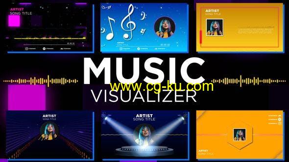 AE模板-6组炫酷音乐可视化包特效动画 Music Visualizer Pack的图片1