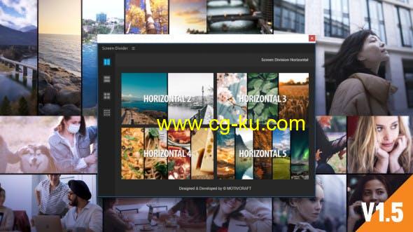 AE脚本-视频图片分屏组合动画预设 Multi Screen Split Divider Extension的图片1