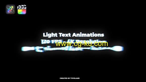 FCPX插件-10组色彩分离文字标题动画 Light Text Animations的图片1