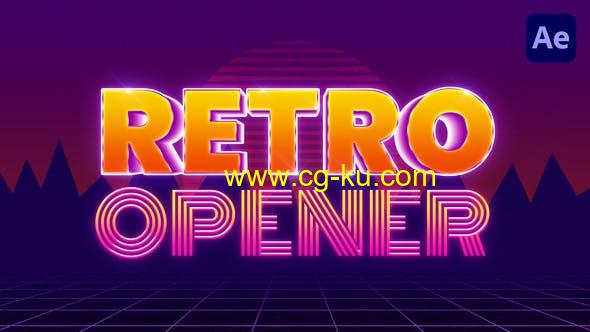 AE模板-时尚复古霓虹灯视频开场 Retro Opener的图片1