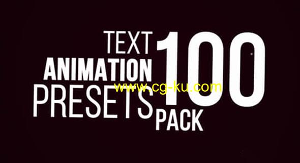 AE预设-100组文字缓入缓出动画预设 Text Animation Pack的图片1