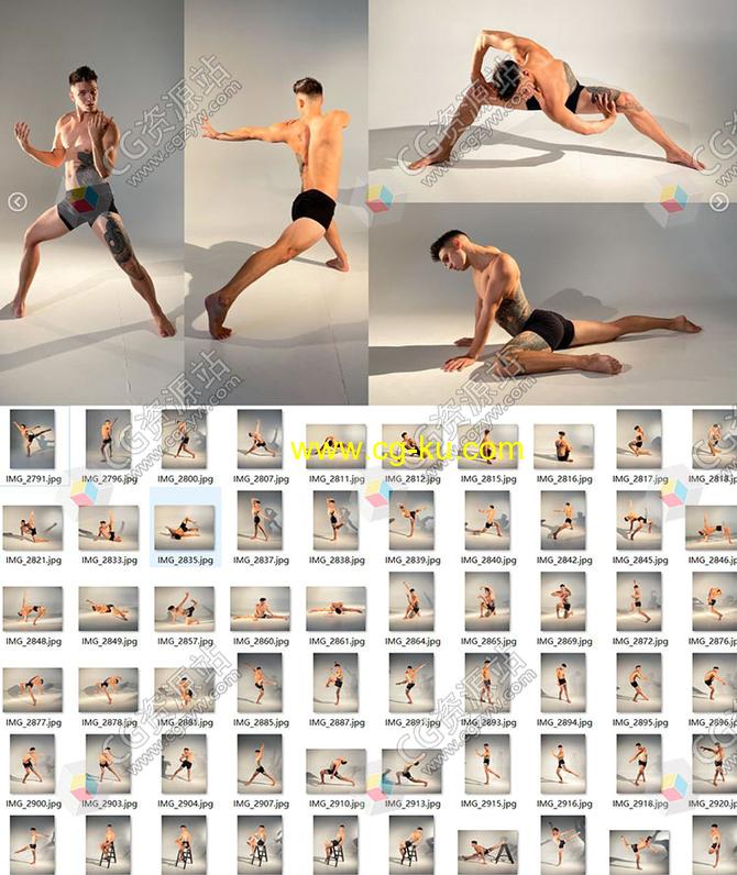 96组男士芭蕾舞者动作姿势高清参考图片的图片2