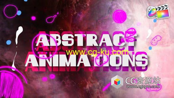 FCPX插件-4k抽象多彩手绘分格线条图形动画 Abstract Animations Pack 01的图片1