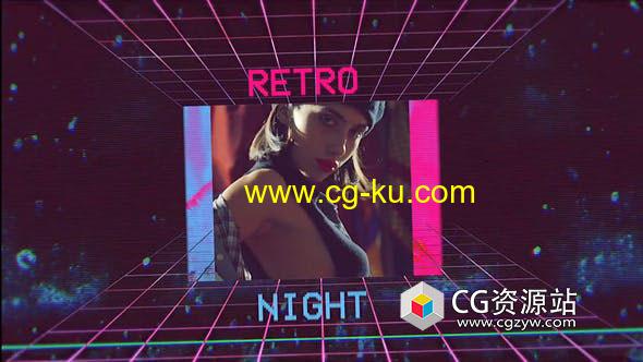 FCPX插件-复古波录像带VHS视频片头 Retro Wave Intro的图片1