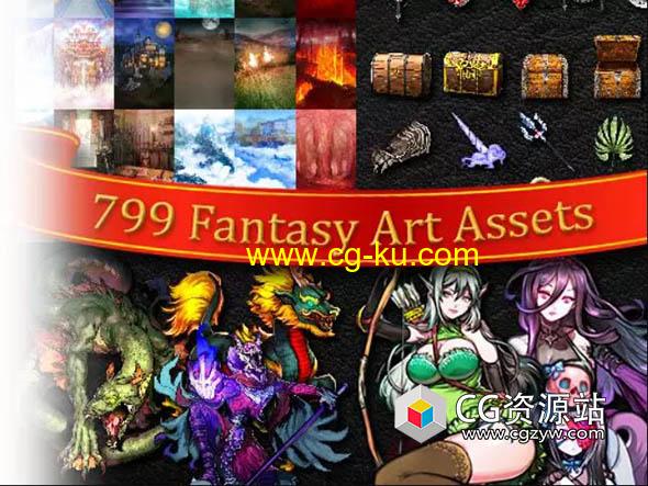 Unity 2D艺术资产背景物品角色和生物 2D Fantasy Art Assets Full Pack 1.0的图片1