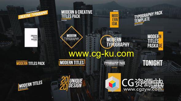 FCPX插件-16组4K现代文字标题动态排版动画 Modern Titles 2.0的图片1