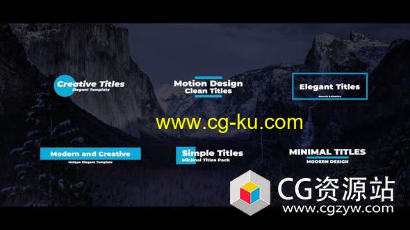 FCPX插件-创意简洁文字标题动画 Clean Titles Pack的图片1