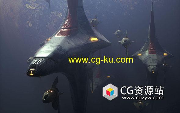 星际舰队概念艺术数字绘景场景搭建制作视频教程的图片1