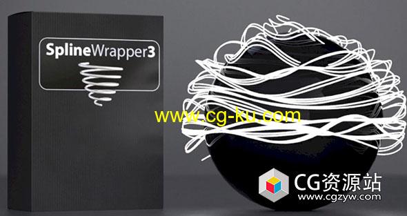 C4D样条线缠绕插件 Spline Wrapper v3.0 For Cinema 4D R21-R25+使用教程的图片1